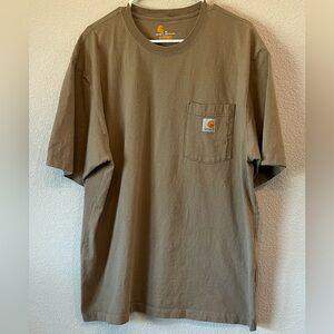 Carhartt Men's Tan Short Sleeve Pocket Tee